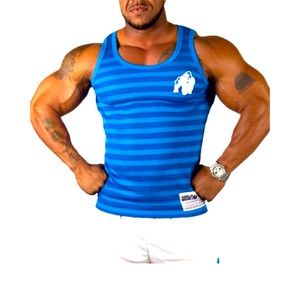 Gorilla Wear blue stretch tank top L/XL
